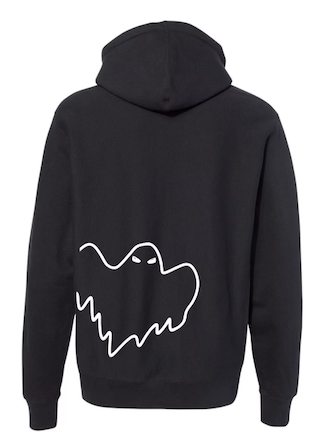 Flying Ghost Embroidered Hoodie image 2