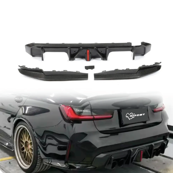 Carbon Fiber Rear Diffuser with Side Extensions – BMW G80 M3 / G82 M4 (2021+)