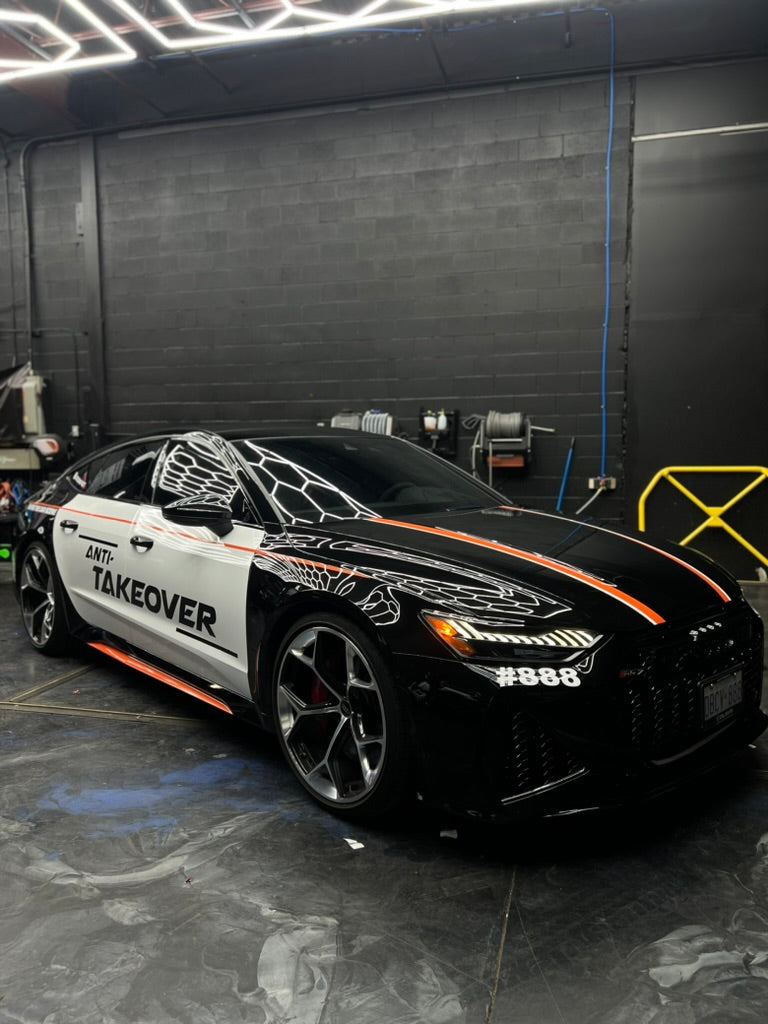 Luxury car wrap installation